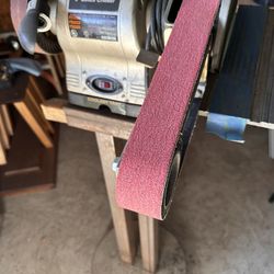 Ryobi Benchtop Grinder With Eastwood Belt Sander Attachments