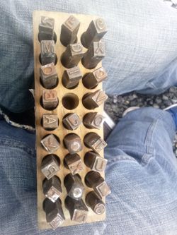 Alphabet Steel Punch set Oldschool Brand New 