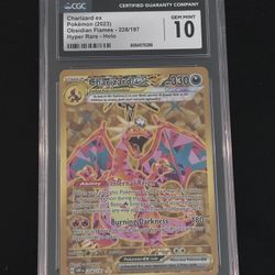 Charizard Gold CGC 10 – Pokémon Obsidian Flames Graded Slab
