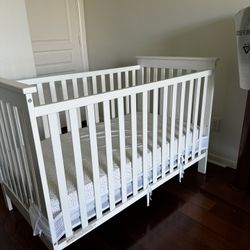 Wooden Baby Crib White