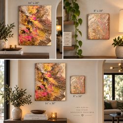 🍂 FALL ABSTRACT ART SET — READY TO HANG 🍂
