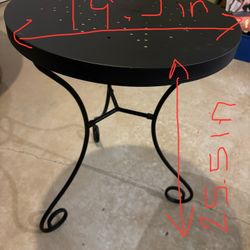 Black Metal Table