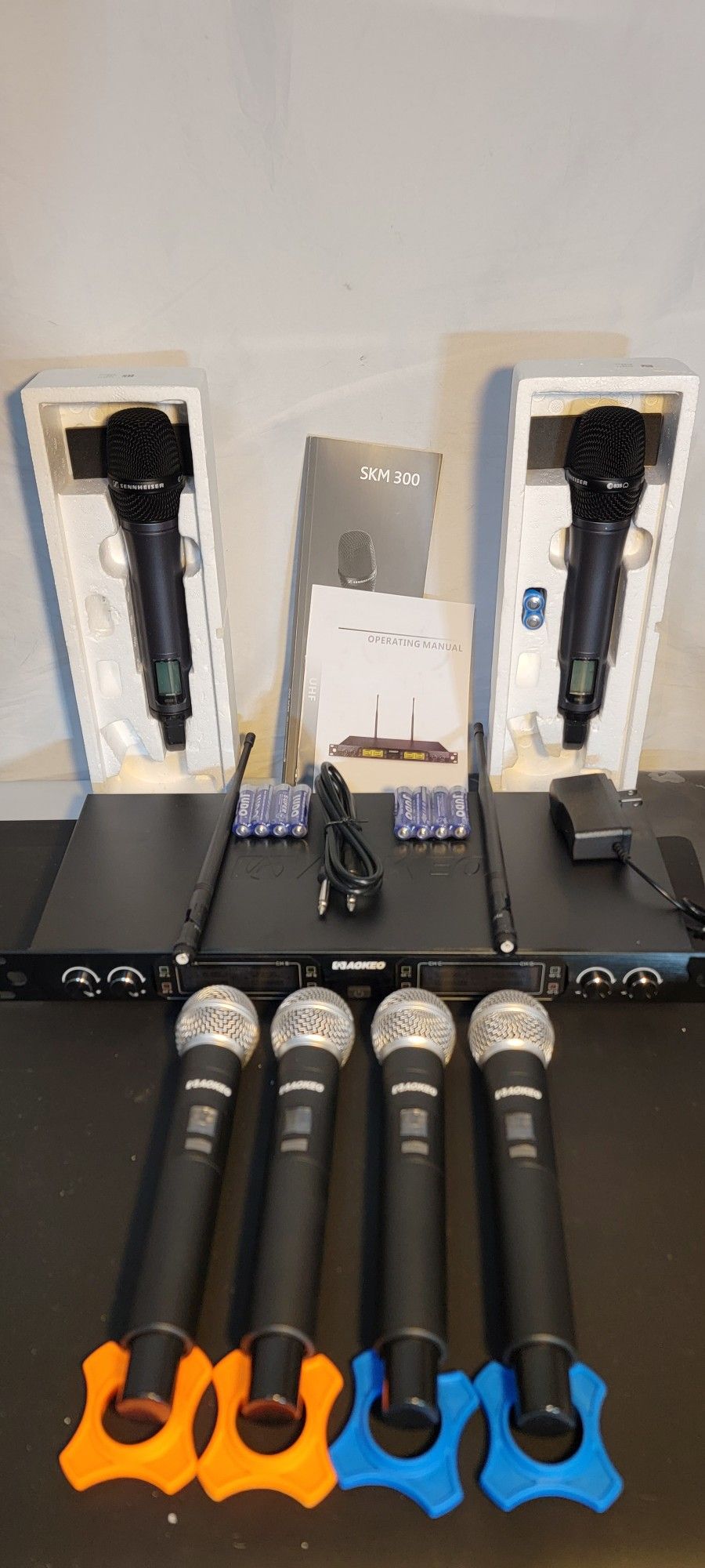 6 Wireless Microphones + Rack Mount Receiver - Brand New AND Like-New Items TRADES WELCOME