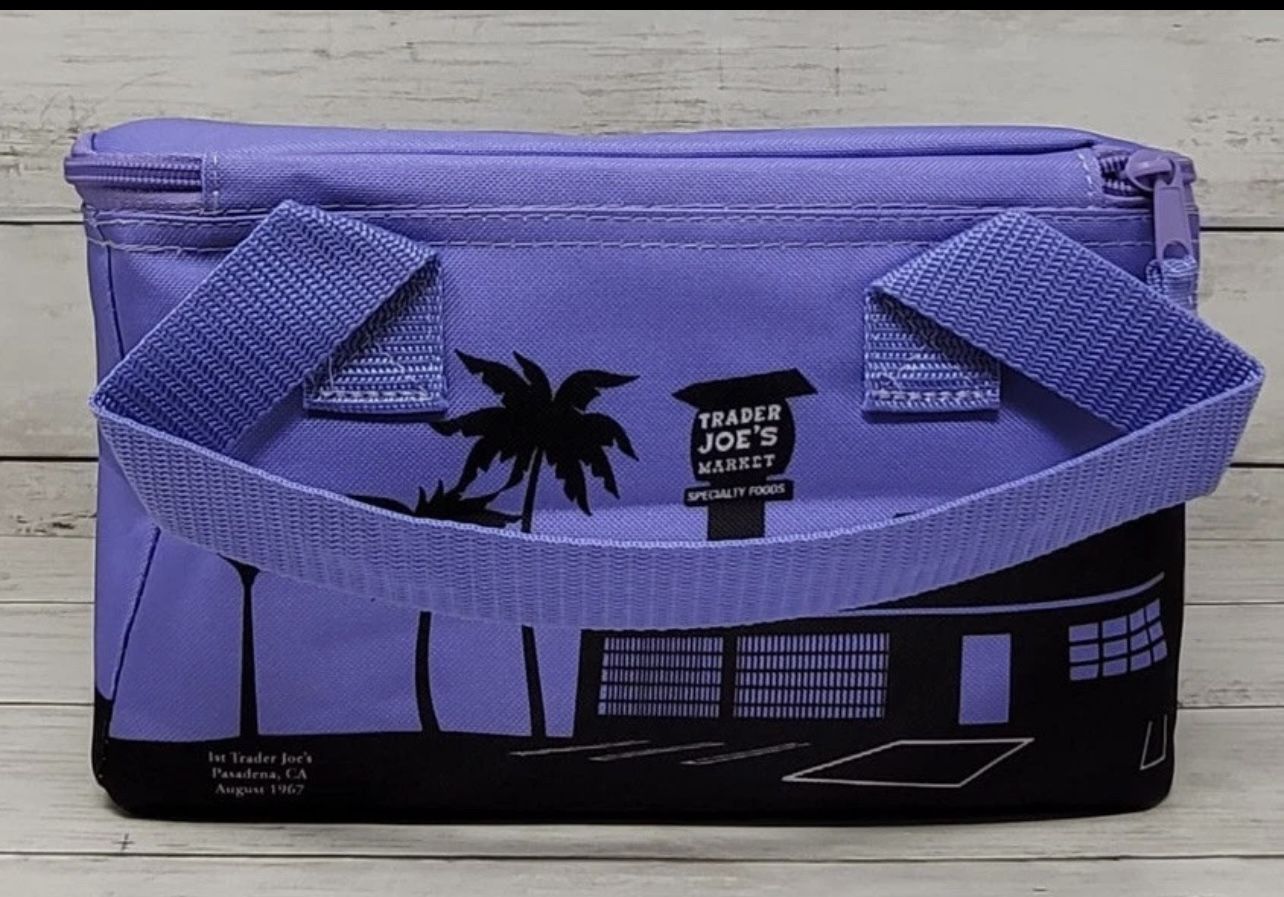 NEW Trader Joe’s Lavender Purple Mini Insulated Cooler Bag Spring 2025