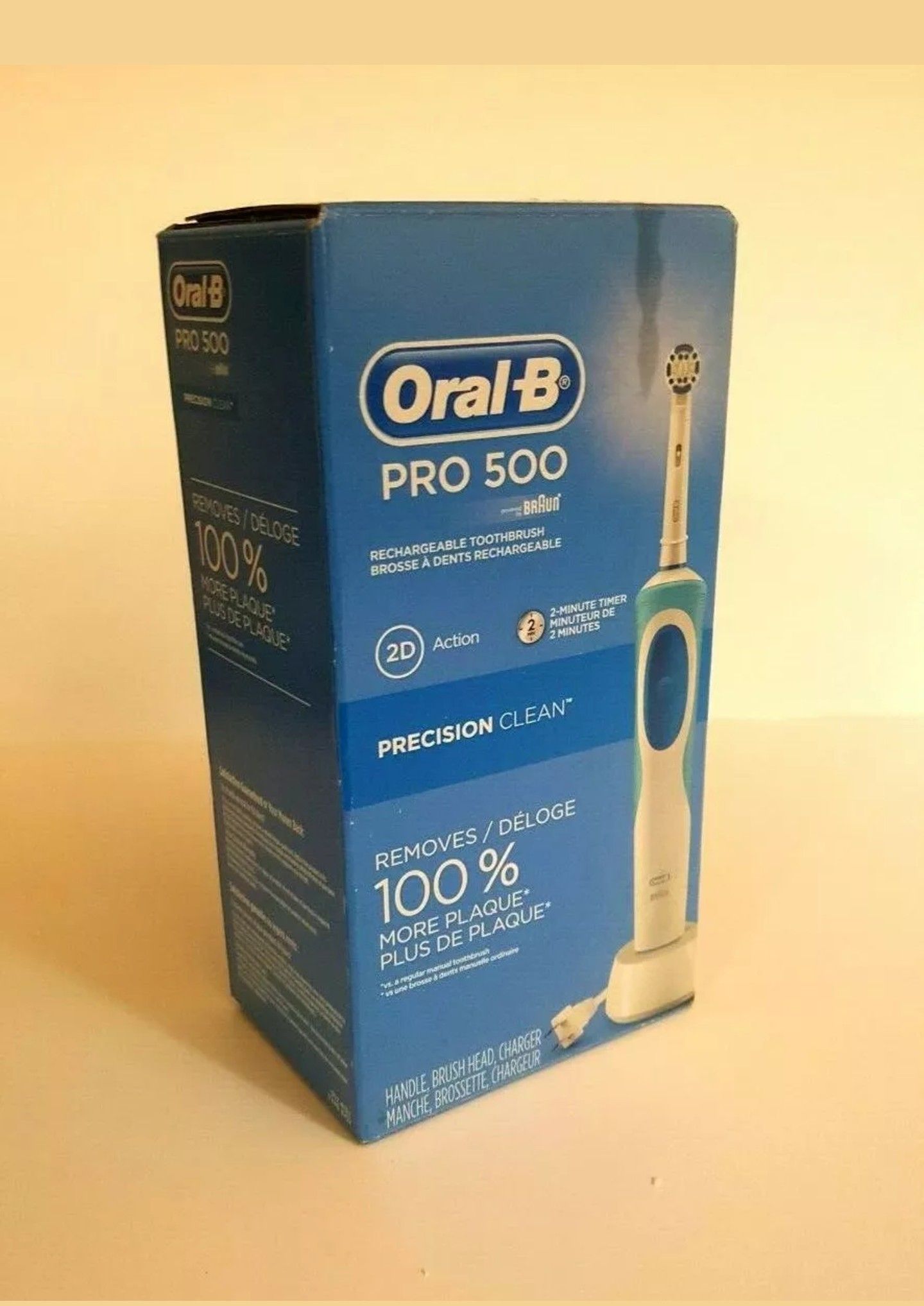 Oral-B Pro 500 Power Rechargeable Electric Toothbrush Open Box