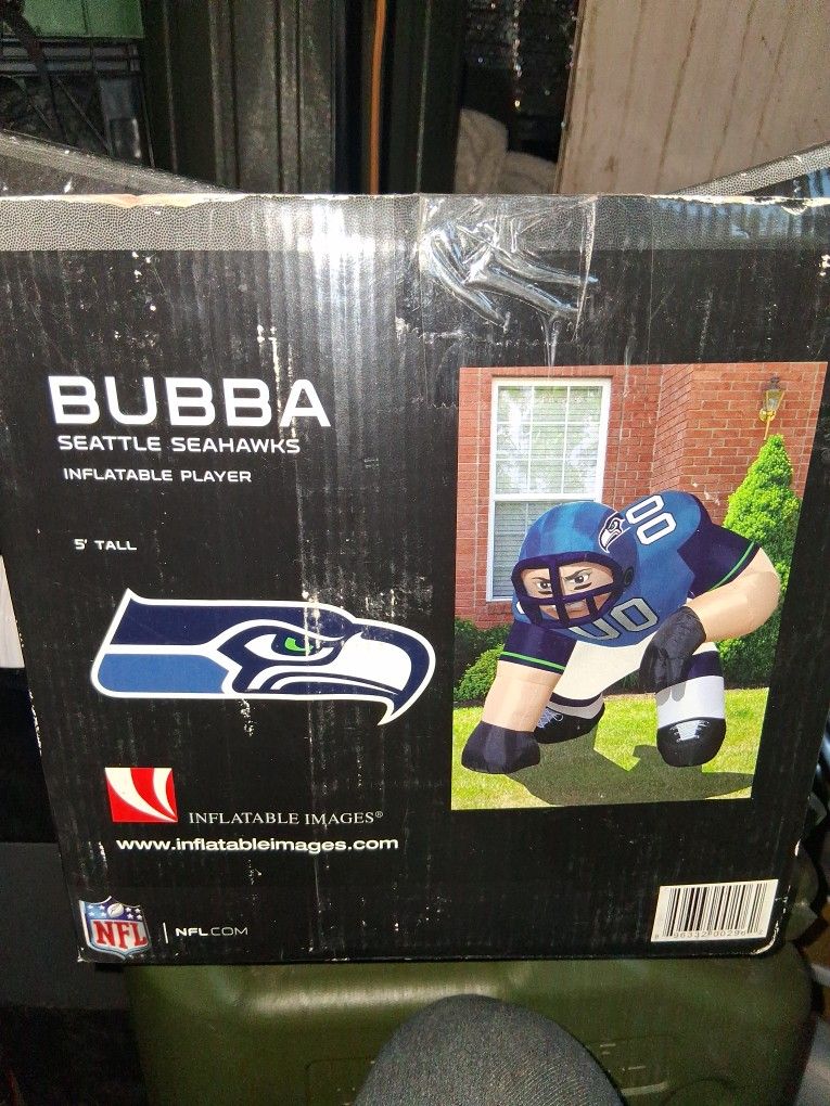 Seahawks Inflatable Bubba 5' Tall Collectable Unopened In Plastic A Steal At $100!!