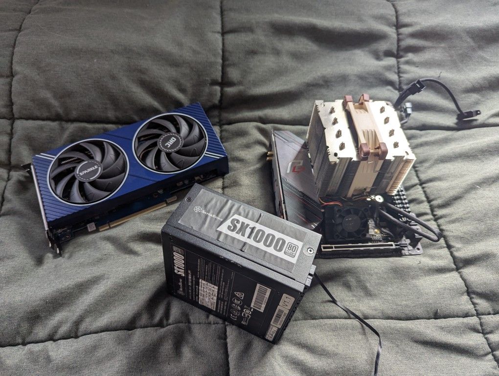 PC Parts Lot | Intel Arc A750, Ryzen 7 5800X, 1000W SFX Power Supply, 32GB DDR4