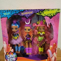 Set Of 3 Cave Club Dolls