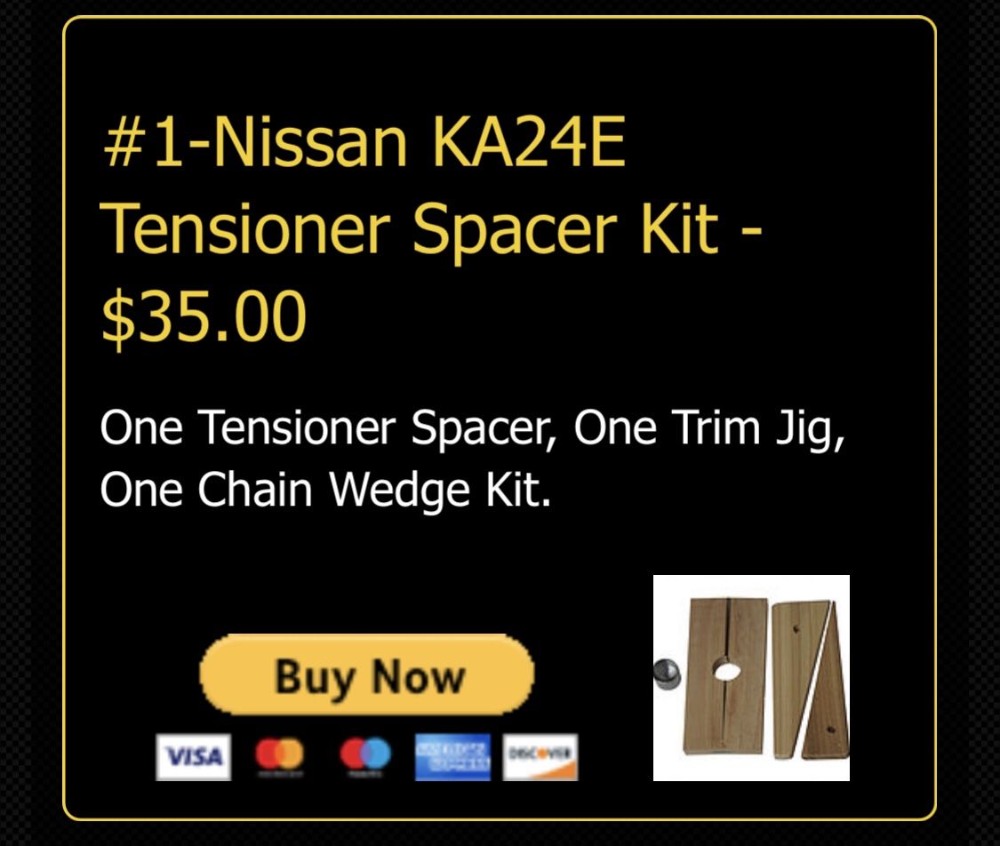 Nissan hardbody pickup truck timing chain tensioner spacer KA24E for