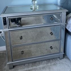 Silver Grey Mirrored Dresser