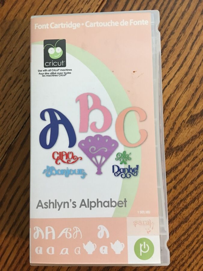 Cricut cartridge “Ashlyn’s alphabet”
