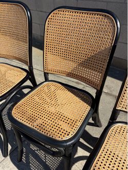 Bamboo and wicker chairs