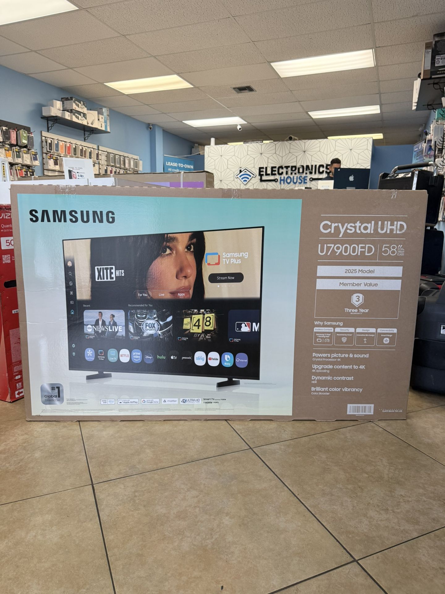 Samsung 58inch Crystal UHD 4K New Tv 2025 Model