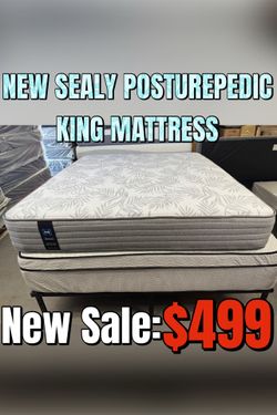 NEW SEALY POSTUREPEDIC KING MATTRESS