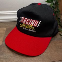 Vintage Racing Collectables Club of America Snapback Hat Black Red KC Cap