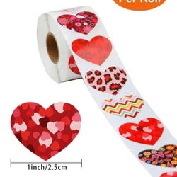 500PCS Heart-Shaped Valentine'S Day Stickers 