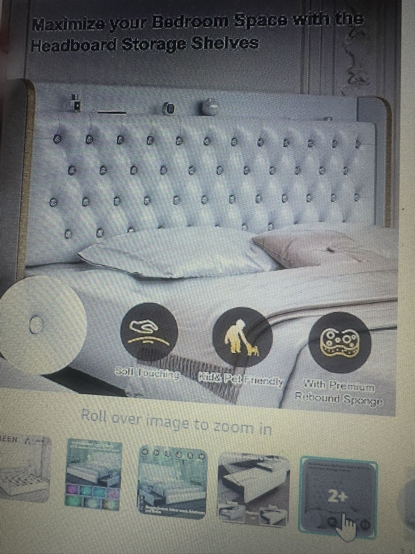 Brand New Queen Size LED with Charging Cable Built in Speakers.
