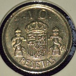 1992 Spain 10 Peseta Coin