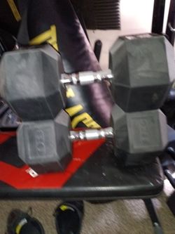 80 lb dumbbells.