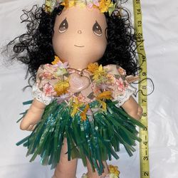 Vintage Precious Moments Applause Hawaiian Hula Girl Doll 14”