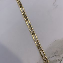 14k Figaro Bracelet 