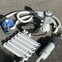 Intex Swimming Pool Filter and Intex Pool Vacuum - Working