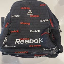 Reebok Black And Red Logo Laptop Backpack