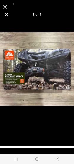 NEW Ozark Trail 5500LB UTV Electric Winch with Wired Remote, Mounting Bracket, Black