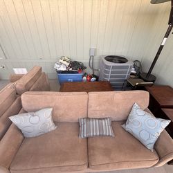 Sofa set in light brown color