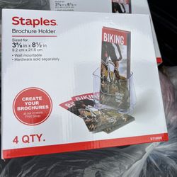 New Staples 2 Boxes Of 4 Brochure Holders