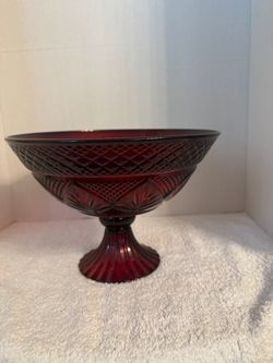 Beautiful cranberry pedestal Bowl