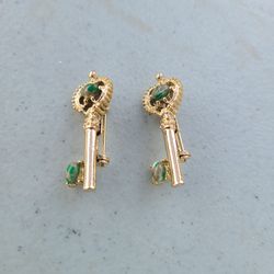Vintage Set of 2 Goldtone GERRYS Pin in Shape of Keys