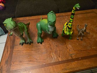 Dinosaur Kids Toy Lot Toy Story Trex and Long Neck