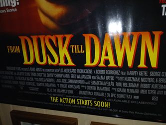 Authentic from "Dusk Till Dawn"  Movie Poster with autograph