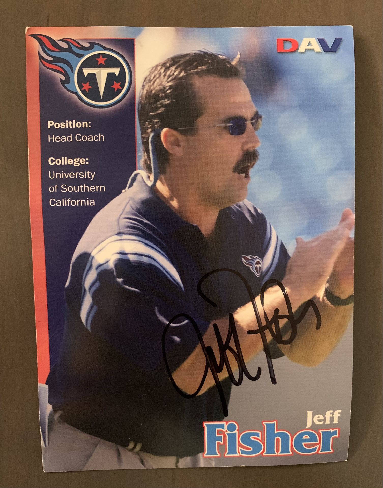 Jeff Fisher Autograph Tennessee Titans