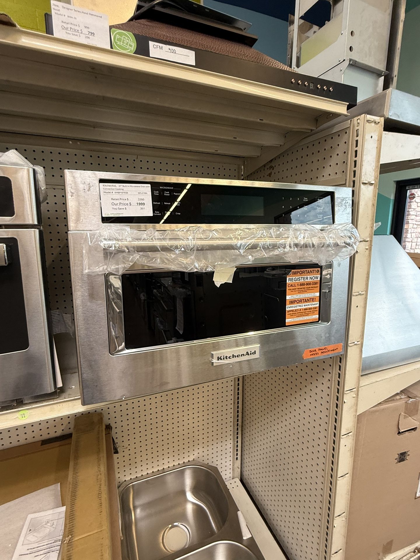 KitchenAid 27” built in microwave