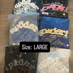Sp5der Hoodies Large 