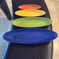 Pottery Barn Colorful Serve Oval Serving Platters