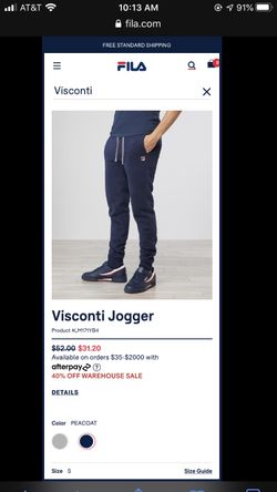 Men Fila sweatpant joggers