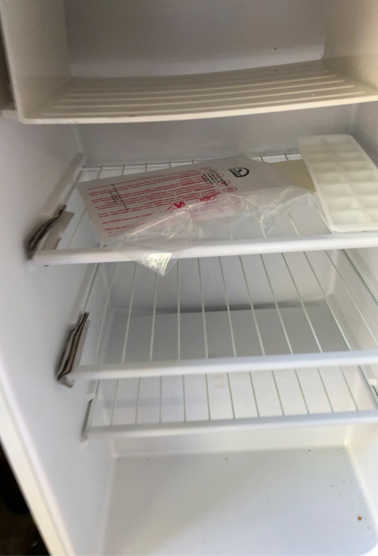New mini fridge. Bought it for my RV and it didn’t fit. Never used it and just sitting in my garage.