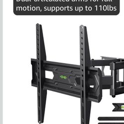 USX MOUNT TV Wall Mount for 32-70 inch Flat Screen/LED/4K up to 110lbs, Full Motion TV Mount Bracket with Swivel & Tilt Articulating Dual Arms, Max VE
