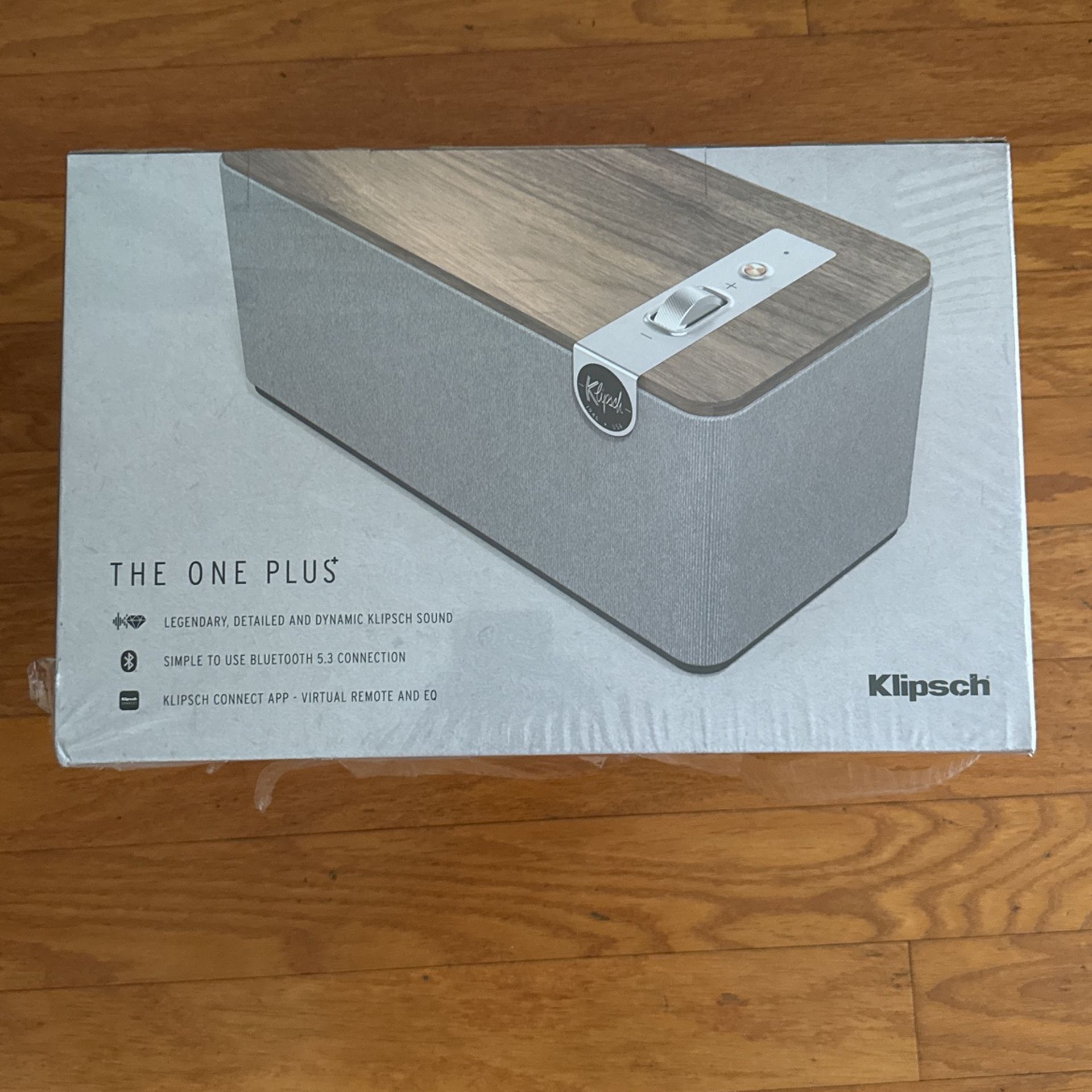 Klipsch One Plus Premium Tabletop Bluetooth Speaker (Walnut)