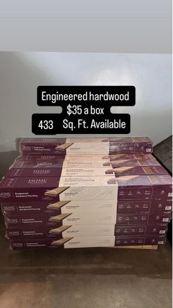 Engineered Hardwood Flooring 433 SQ FT Hayes Mill Oak $35/Box – 433 PIES² Piso de Madera $35/Caja