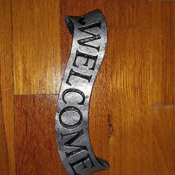 Welcome Metal/Pewter Sign