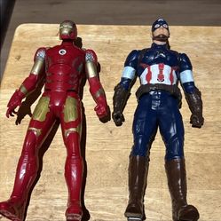 2 Pc 2015 Iron Man / Captain America Civil War Non Talking ? READ Sold Loose !