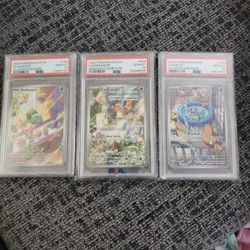 Bulbasaur, Charmander, and Squirtle Psa 10 Set(Pending Pickup)