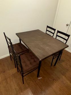 Dining Table Set with 4 Chairs