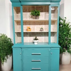 Upcycled China Cabinet - One Piece - Solid Wood