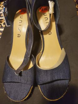 Blue Jean Wedges Shoes