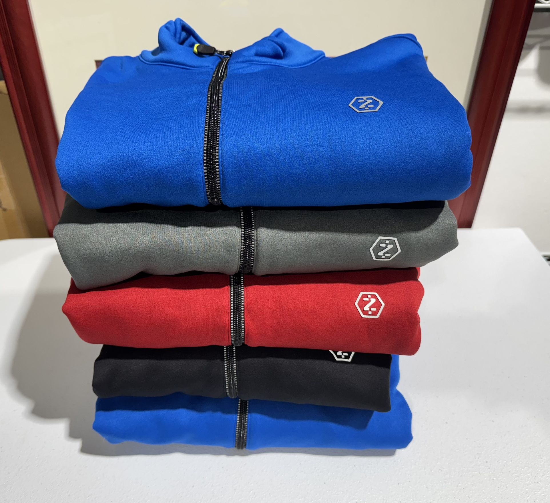 Lot Of 5 Izod Perform X Ratio Men's 1/2 Zip Mock Neck Fleece Sweatshirt Size L